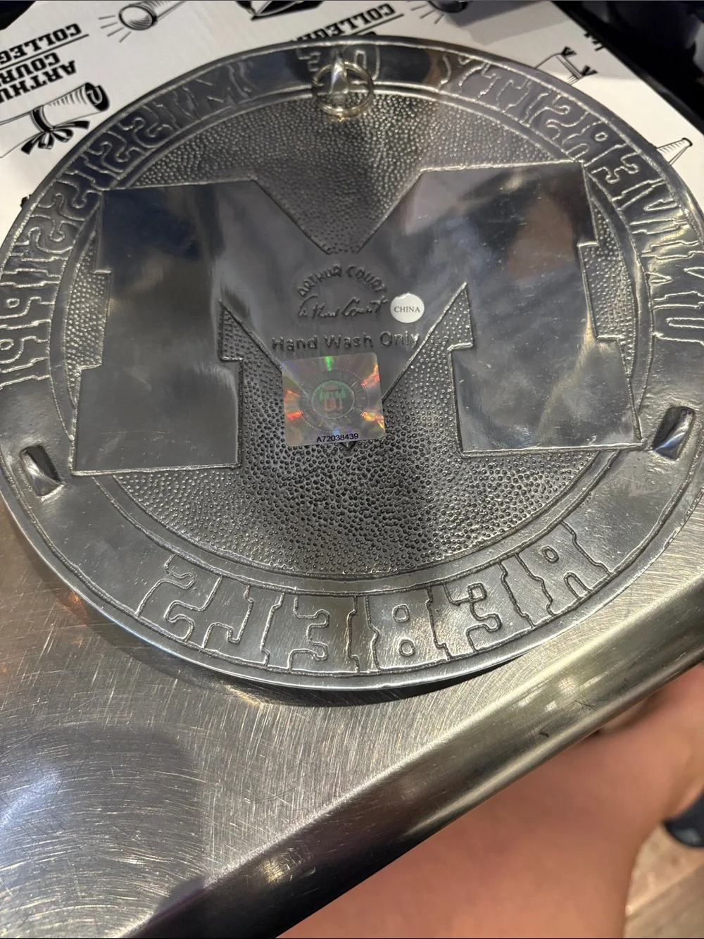NWT OLE MISS University of Mississippi Rebels Silver Trivet or Wall Hanger